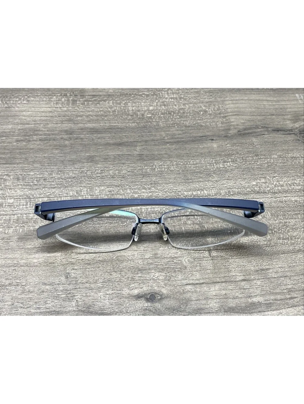 Nike Eyeglasses Frame 8090-412 Mens Navy Blue Metal Half Rim 53[]17-140 Frames